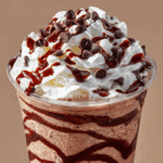 Indulge in a rich and creamy Double Chocolate Chip Frappuccino, the ultimate treat for chocolate lovers!