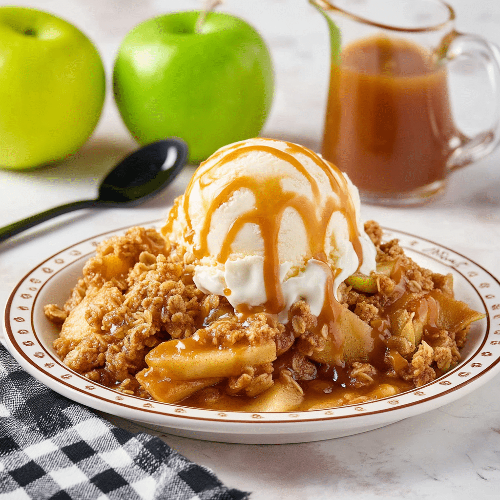 Enjoy the delightful taste of Old Fashioned Easy Apple Crisp, a simple recipe for comforting flavor.