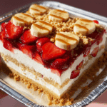 Indulge in this delightful Strawberry Crunch Cheesecake and Banana Pudding Cheesecake, a perfect sweet duo!