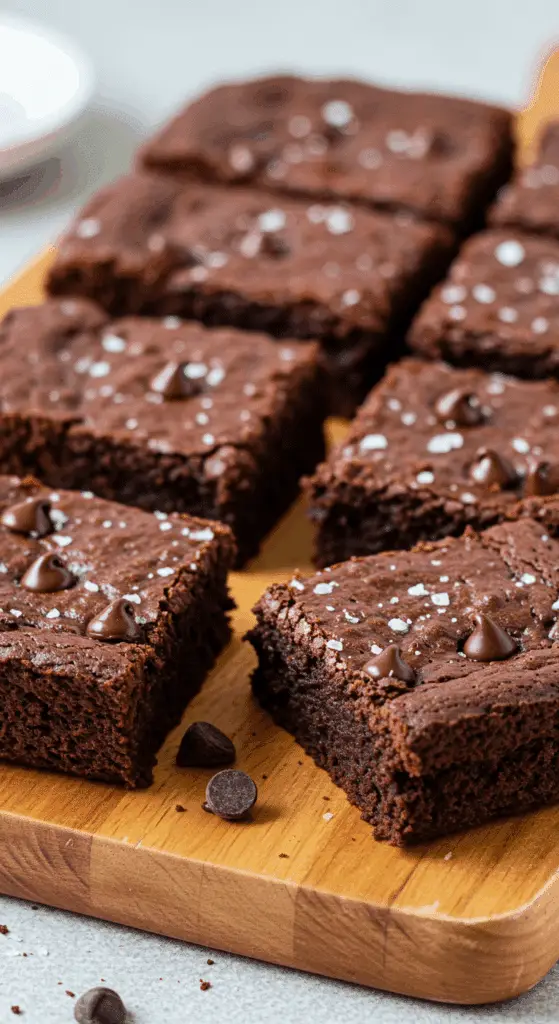 Zucchini brownies cut into squares showing fudgy chocolate texture