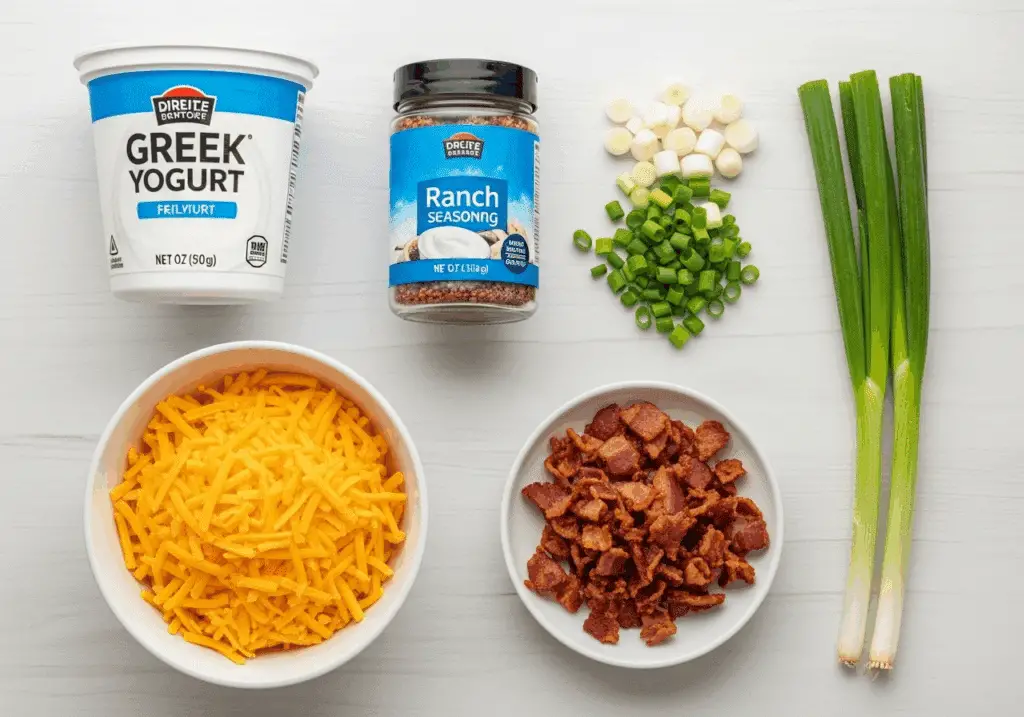 Ingredients for making High Protein Crack Dip.