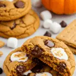 Pumpkin s'mores cookies served for fall snack