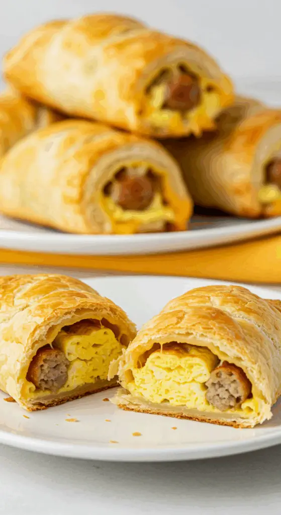 Sausage egg and cheese breakfast roll-ups