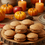Apple cider whoopie pie cookies served for fall entertaining and gatherings