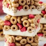 Stacked homemade Cereal Bars ready for snacking.