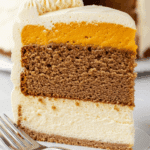 Thanksgiving piecaken served at holiday dinner showing impressive layered dessert