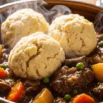 Beef Stew and Dumplings comfort food recipe