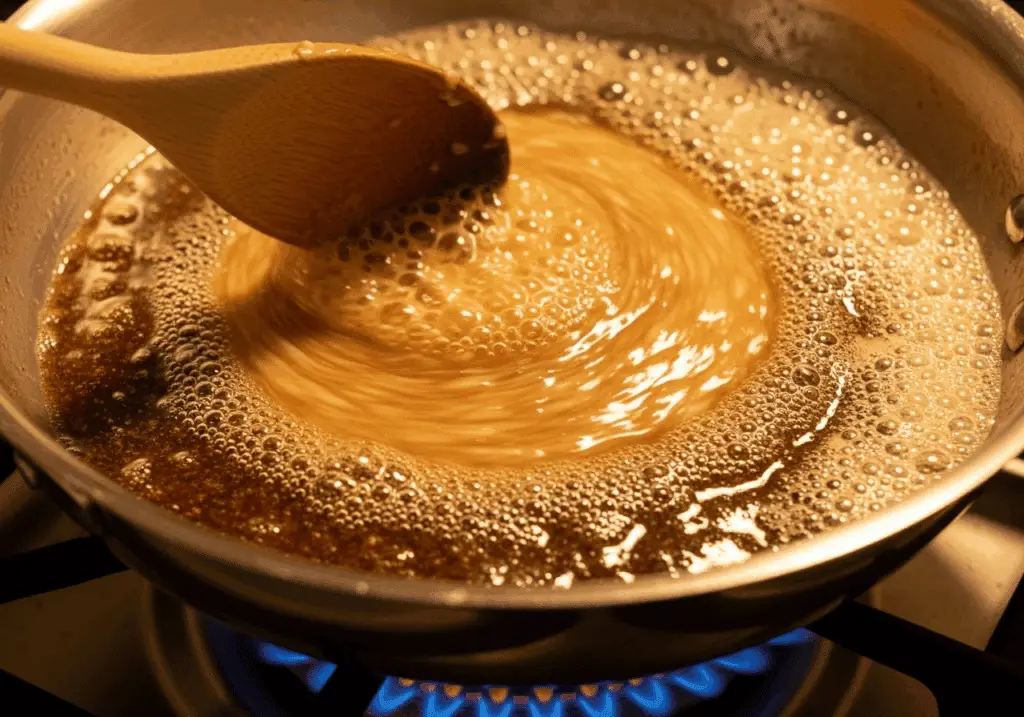 Brown butter process for Pumpkin Chocolate Chip Cookies recipe